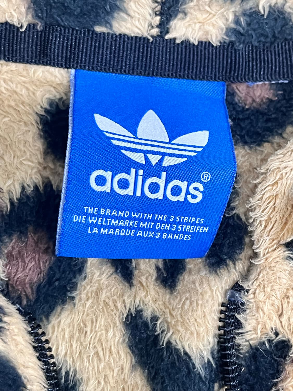 아디다스 레오파드 쉐르파 후드 집업 XL 상품이미지7