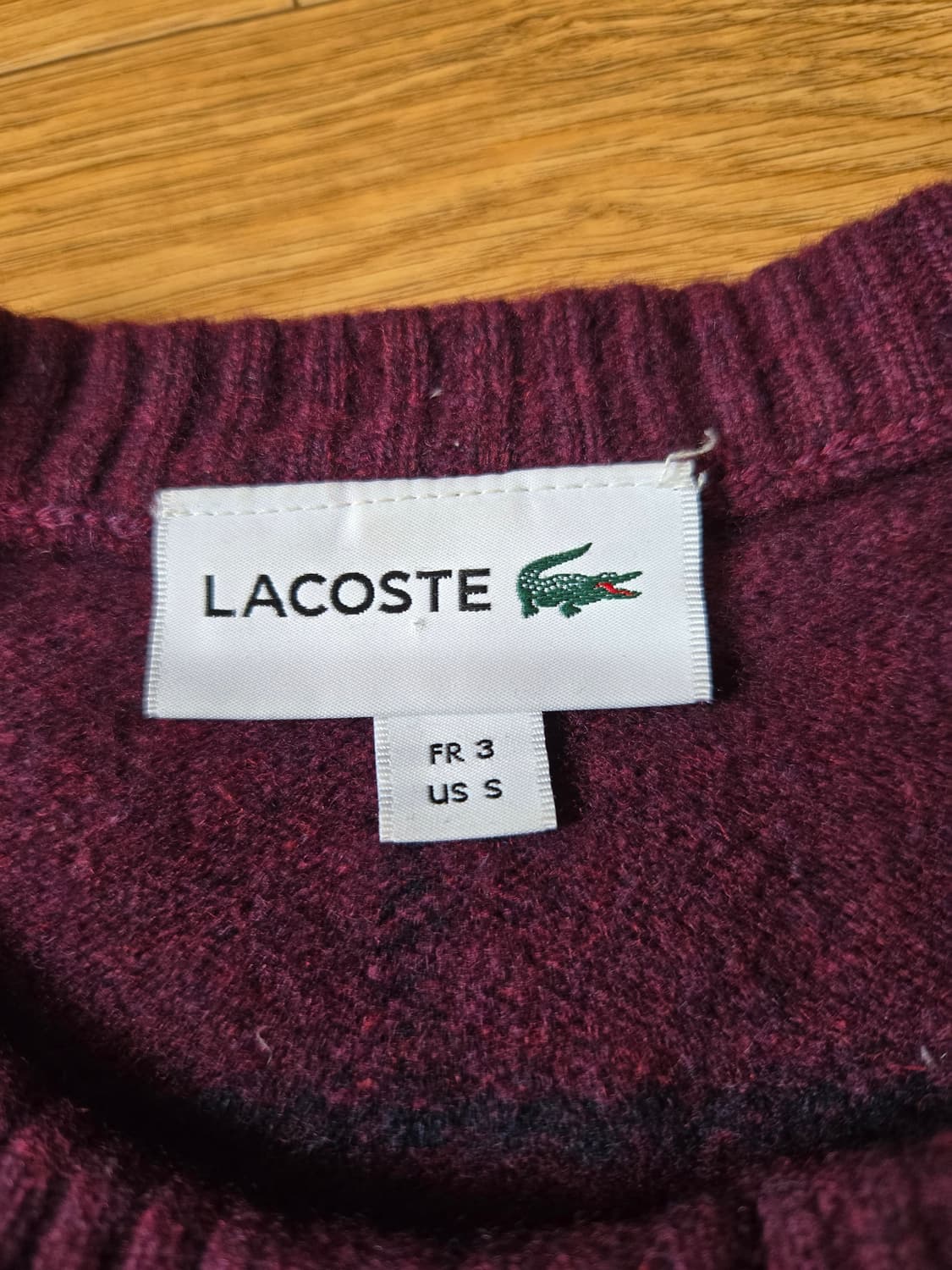 라코스테 울 버건디 니트 스웨터 상품이미지6