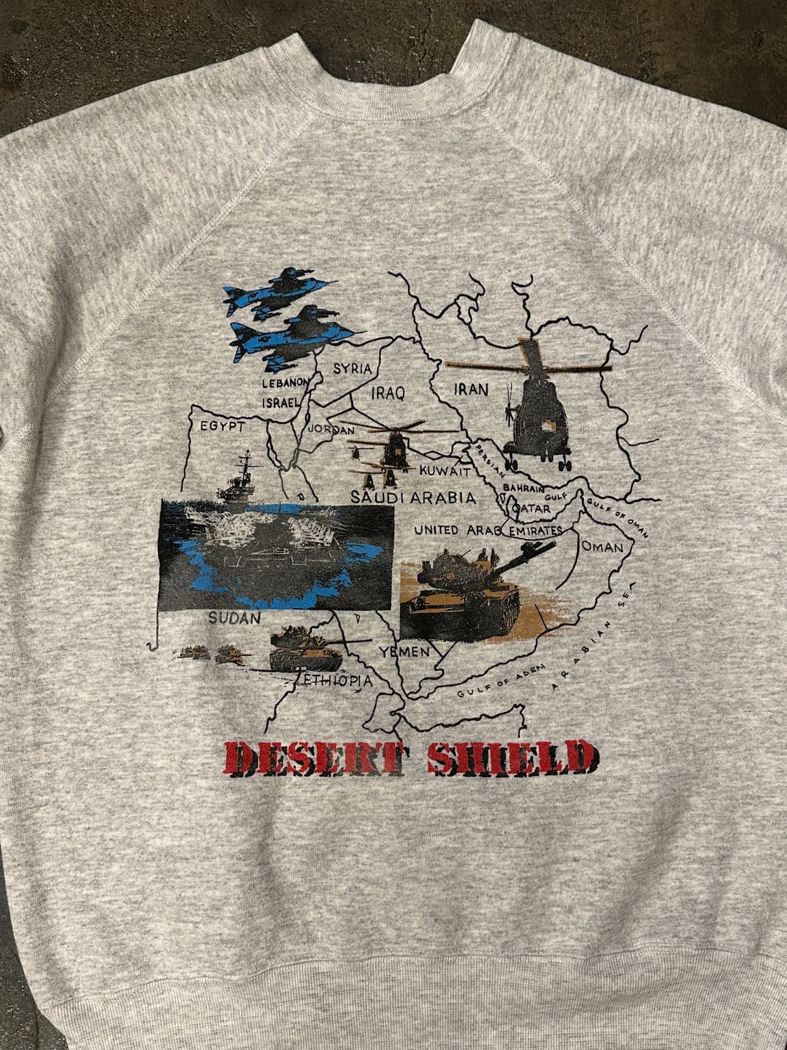 90s made in USA Desert Shield 맨투맨 스웻셔츠 L 상품이미지3