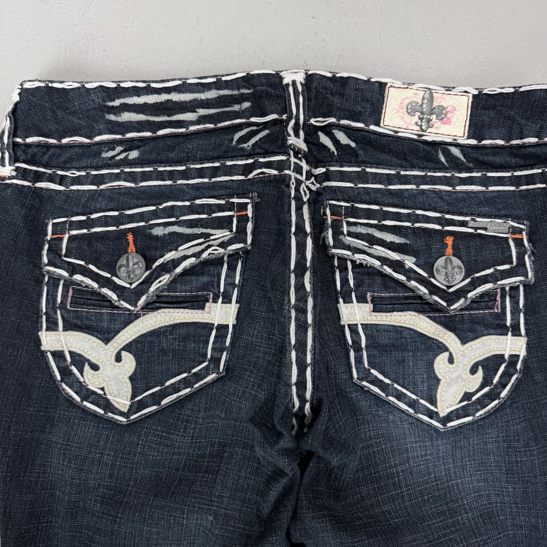 라구나비치 Y2K 락 펑크 스티치 부츠컷 데님팬츠 상품이미지5