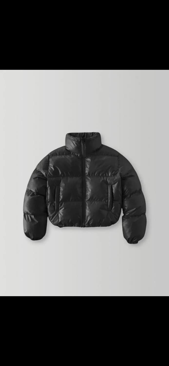 [오로(라퍼지포우먼)] 글로시 크롭 푸퍼 패딩_블랙 상품이미지2