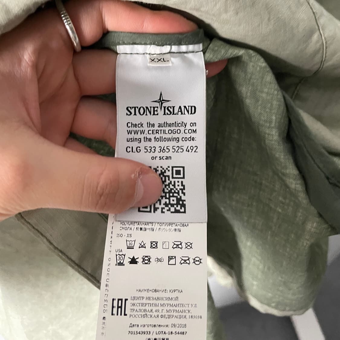 19ss 스톤아일랜드 Lino Resinato-TC 카코트 (on.754 상품이미지7