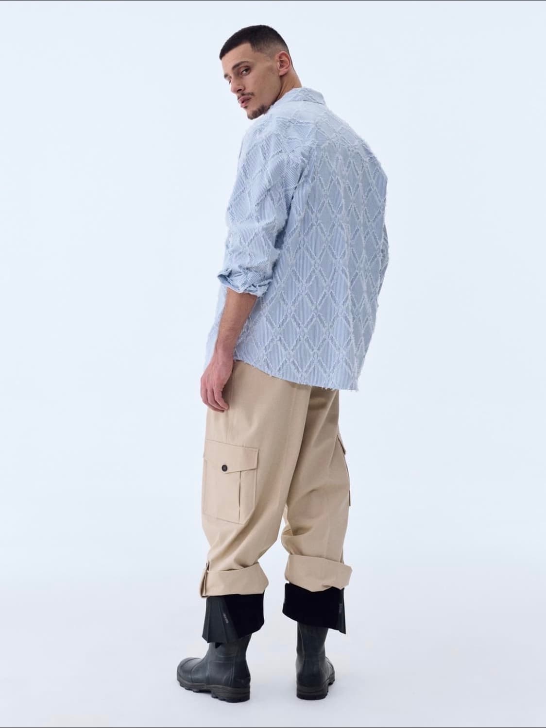 RECTO 23S/S 코르테 코튼 롤업 카고 팬츠 베이지 상품이미지3