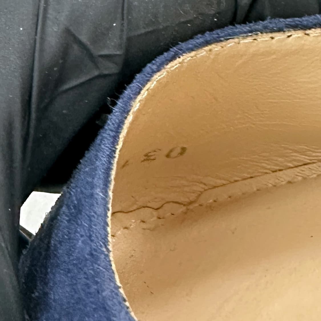 프라다 블루 네이비 스웨이드 레더 펌프스 힐 여성 구두 230mm 상품이미지6