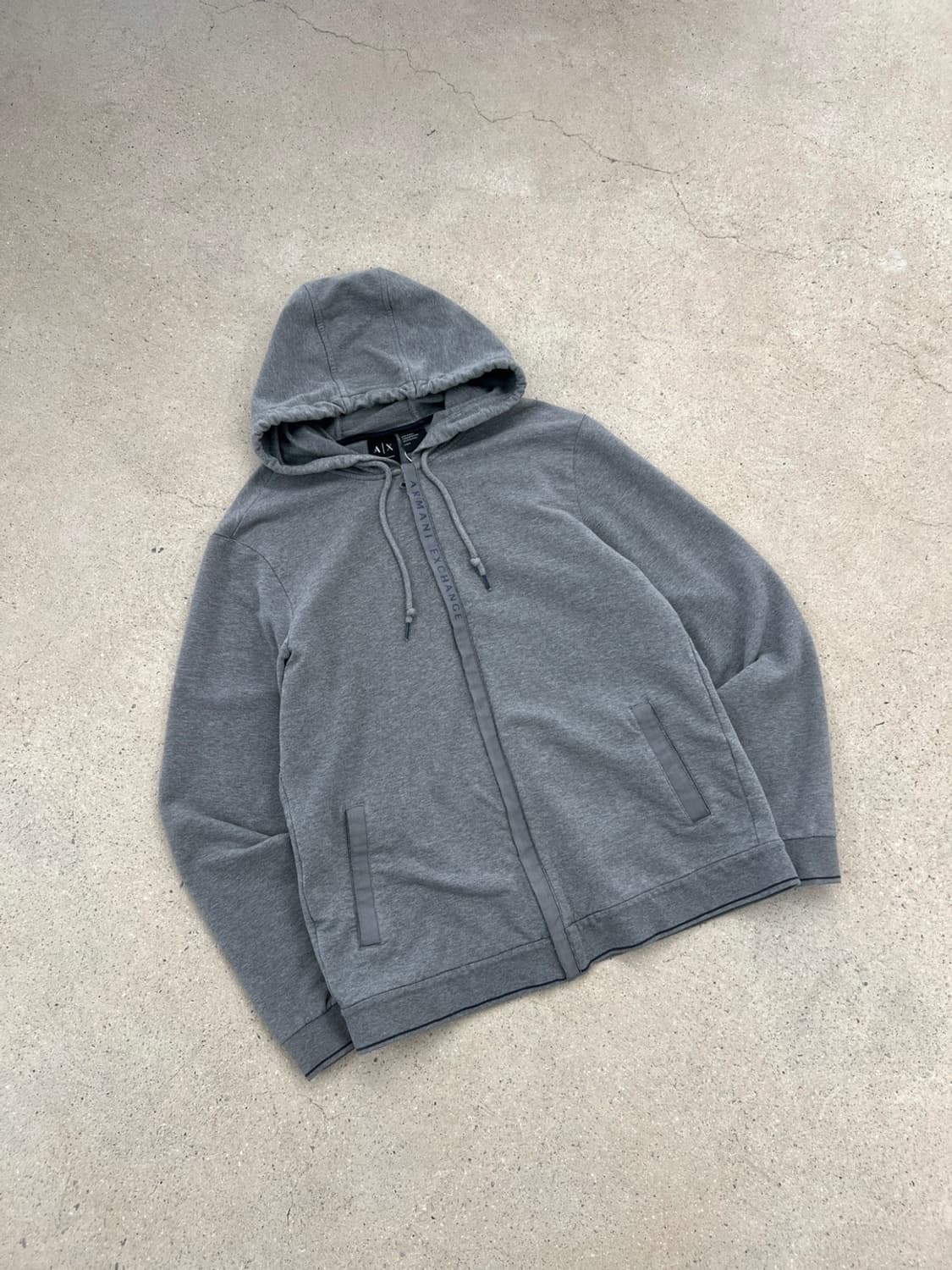 아르마니 익스체인지 그레이 로고 후드집업 상품이미지4