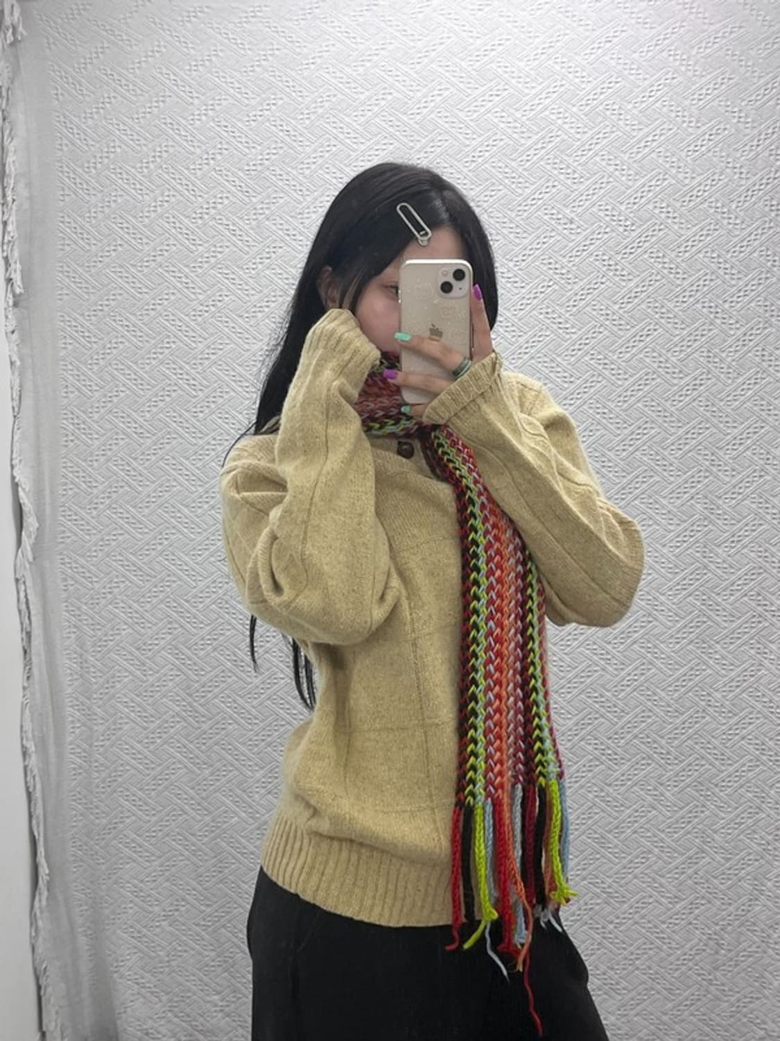 빈티지 에스닉 보헤미안 컨트리 컬러 목도리 머플러 C06917 상품이미지2