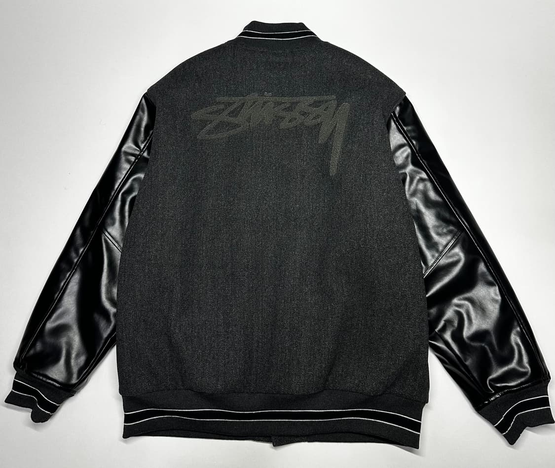 스투시 S로고 바시티 자켓 블랙 XL 상품이미지3