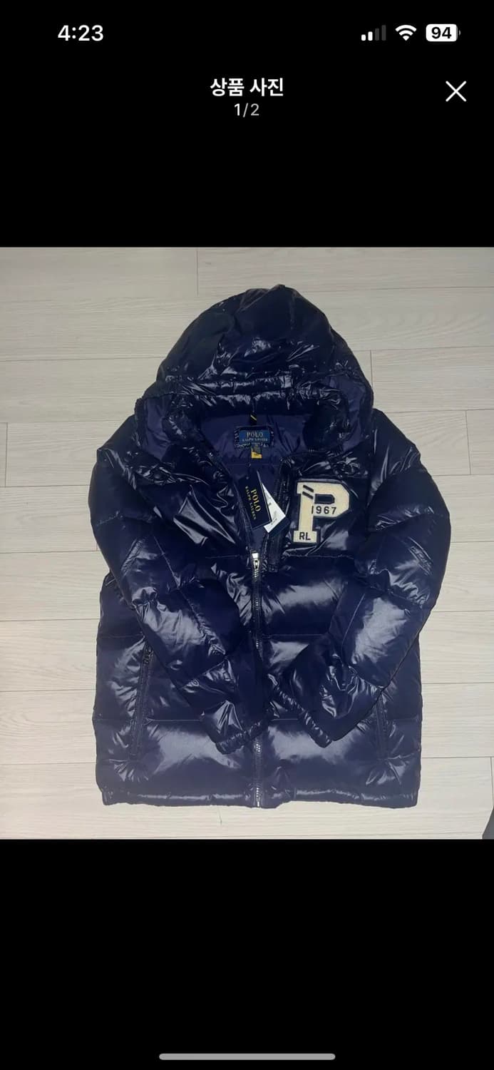 폴로 랄프로렌 네이비 유광 패딩 상품이미지1