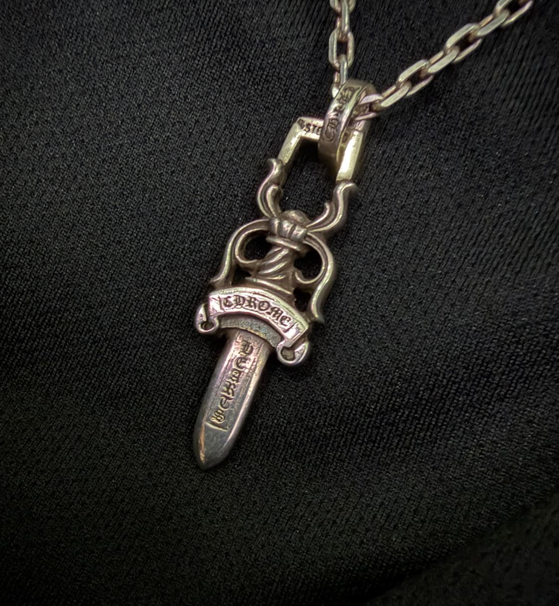 크롬하츠 M대거 펜던트 페이퍼체인 고리형 상품이미지1