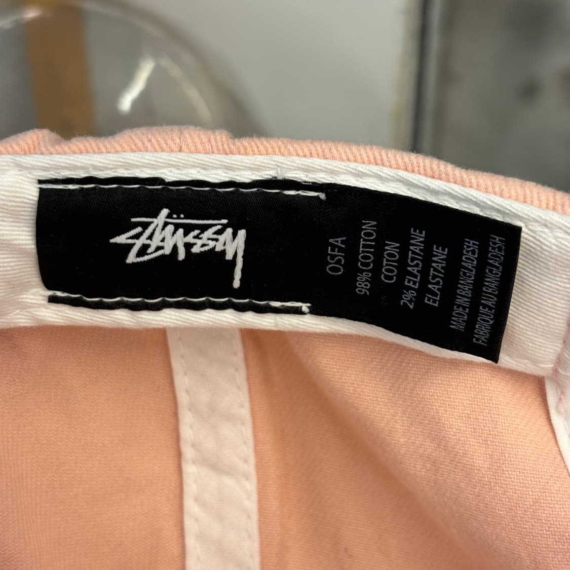 스투시 스펠아웃 라이트 핑크 볼캡 OS 상품이미지6