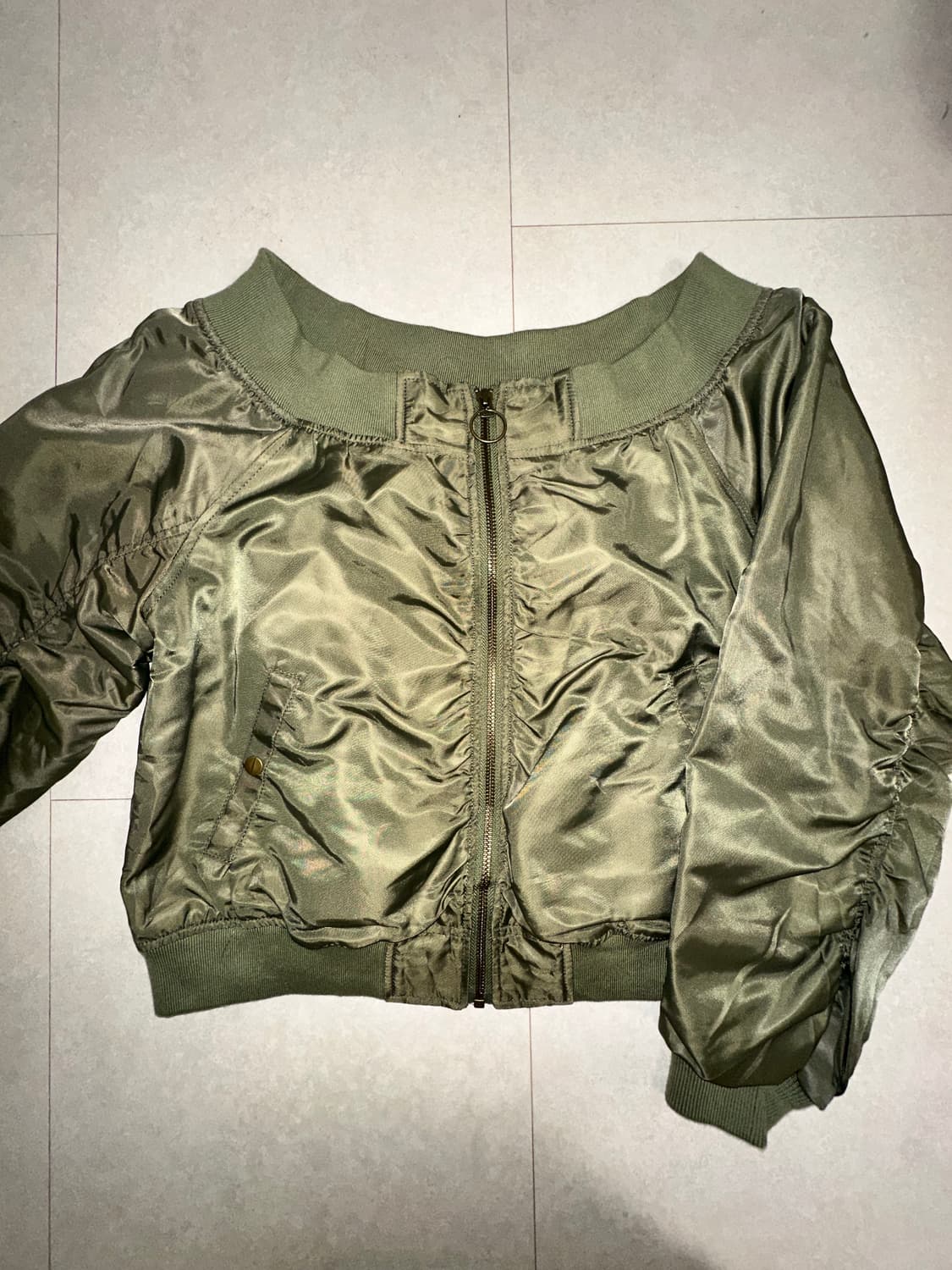 ROSEBUD 일본 빈티지 셔링 오프숄더 자켓 상품이미지1