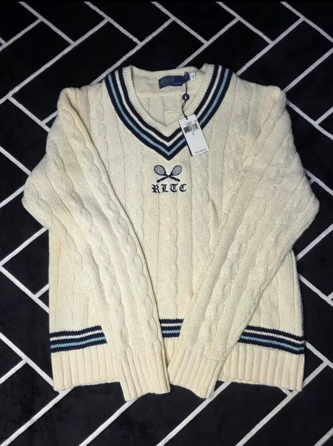 폴로 랄프로렌 크리켓 브이넥 니트 L 상품이미지1