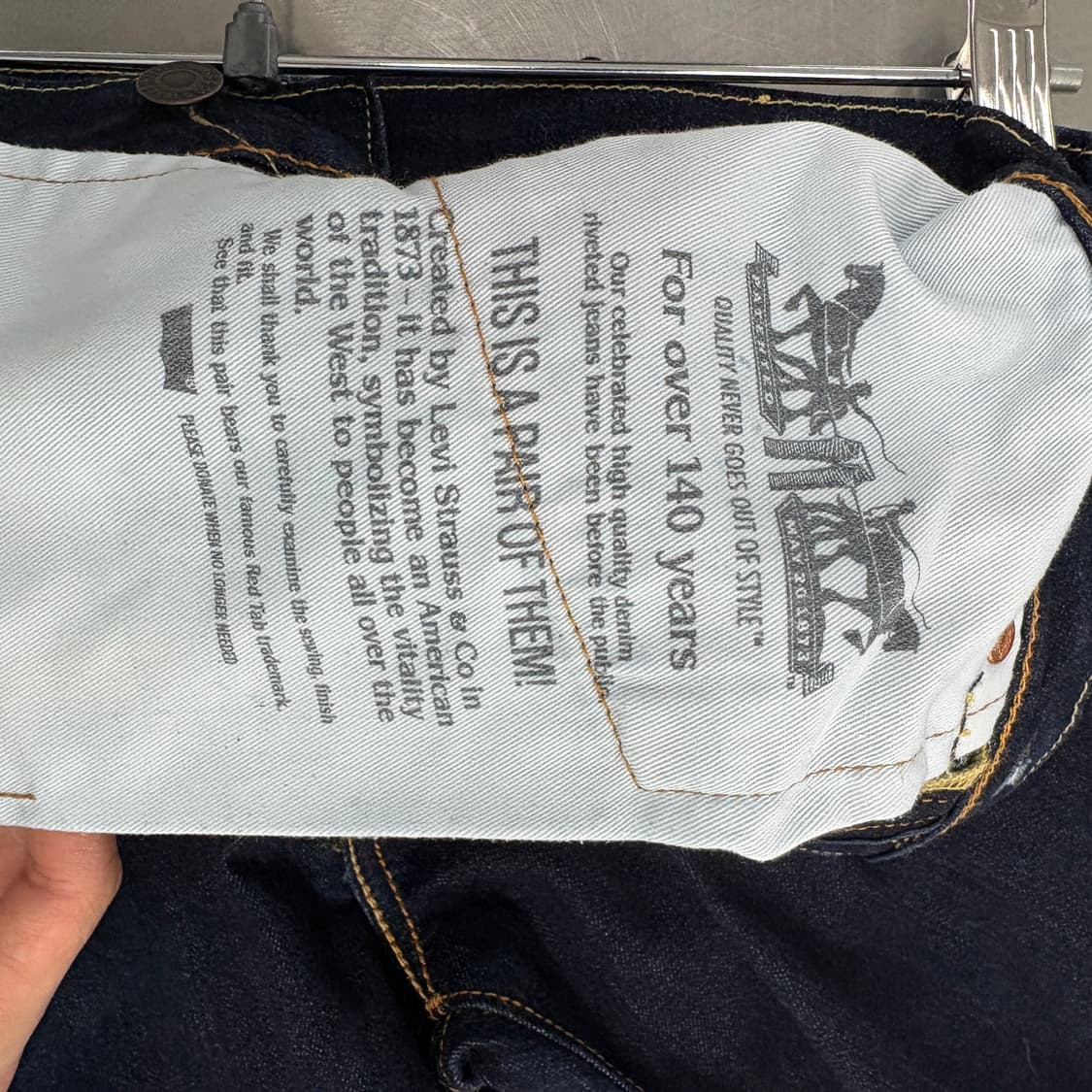 리바이스 505 진청 데님 청바지 31in 상품이미지7