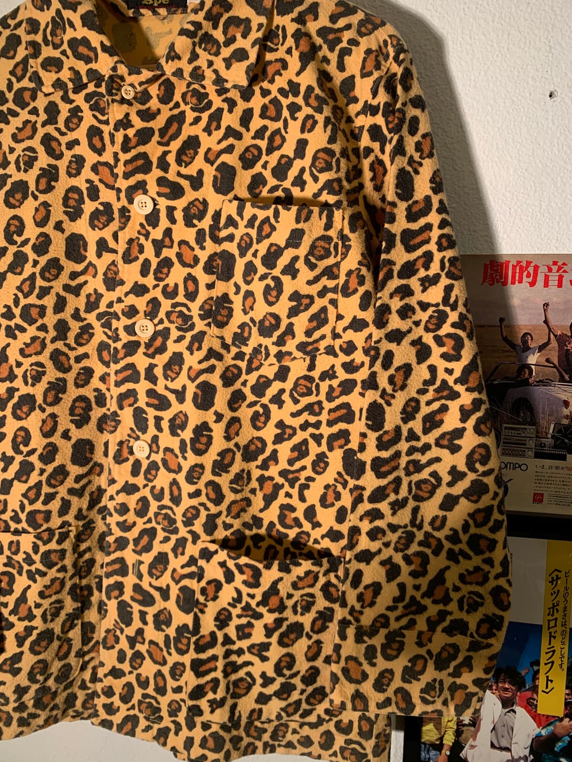 베이프 레오파드 울 셔츠 상품이미지6