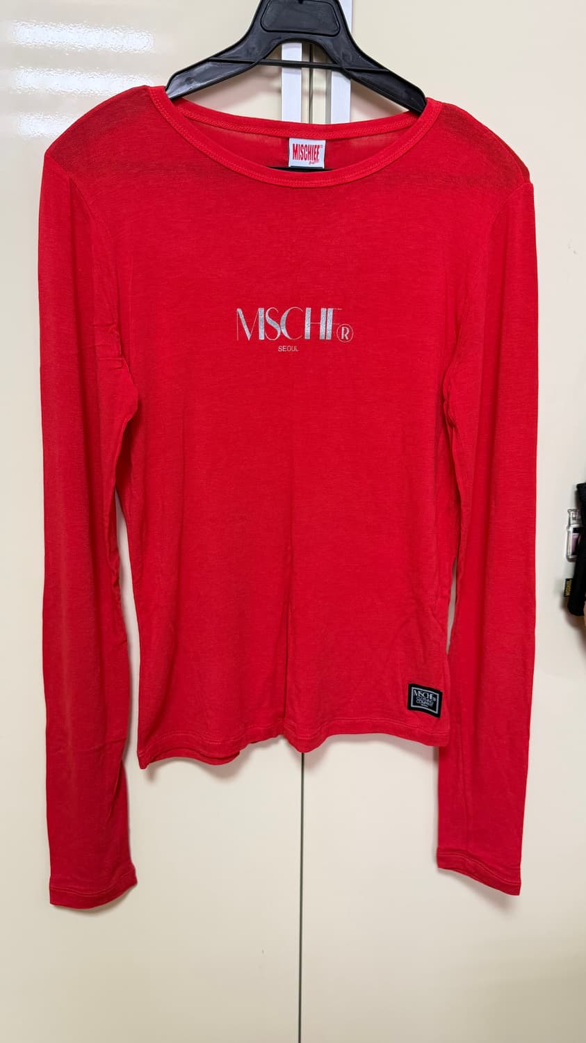 미스치프 핏티드 롱슬리브 M (레드) 상품이미지2