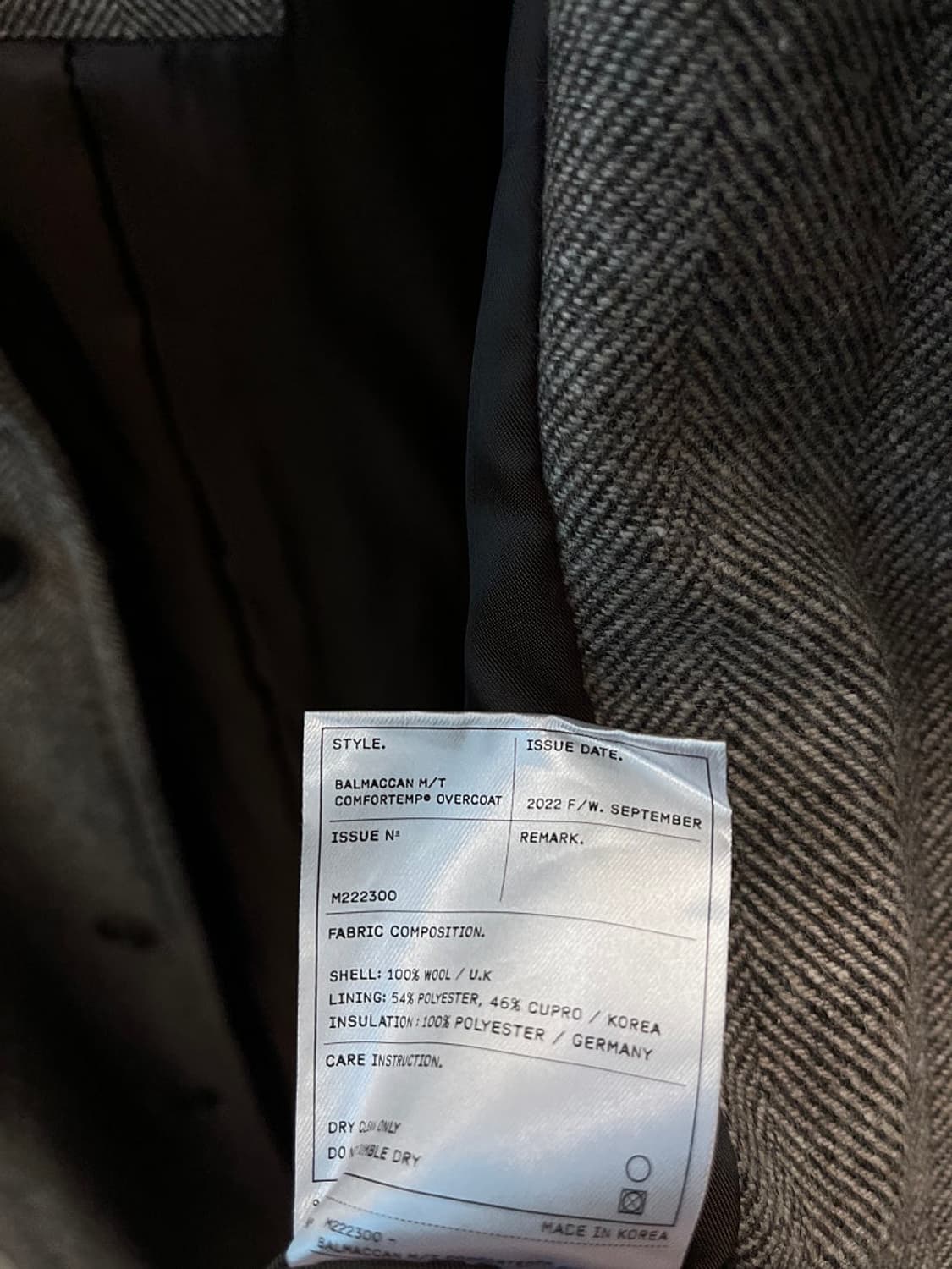 105) 리슈 아브라함문 헤링본 발마칸코트 상품이미지7