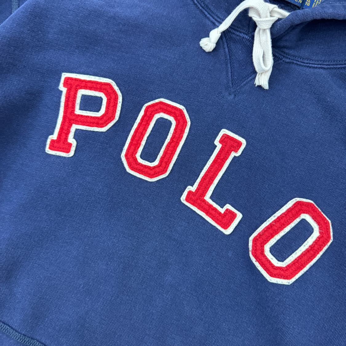 XL 폴로 랄프로렌 빅로고 네이비 후드 티셔츠(안감기모) 상품이미지4