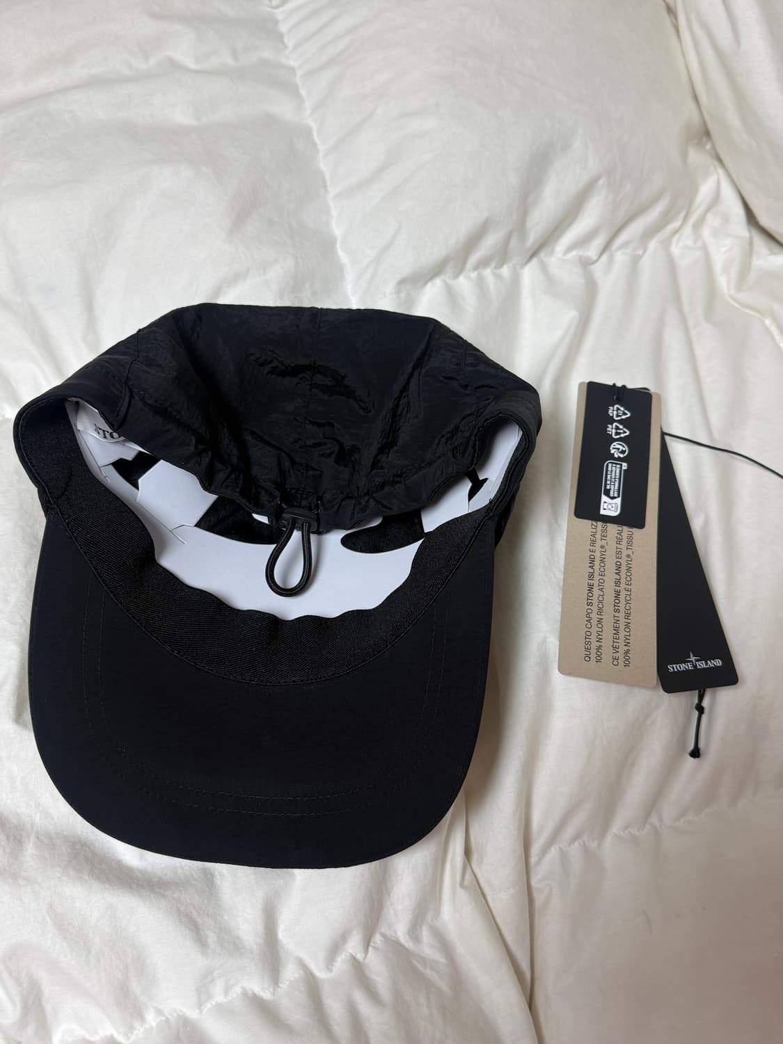 스톤아일랜드 나일론 에코닐 볼캡 블랙 XL 상품이미지3