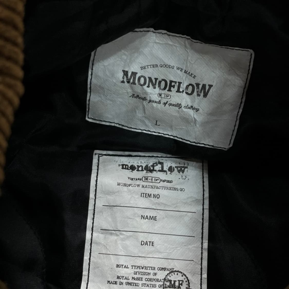 100 모노플로우 코듀로이 자켓 상품이미지3