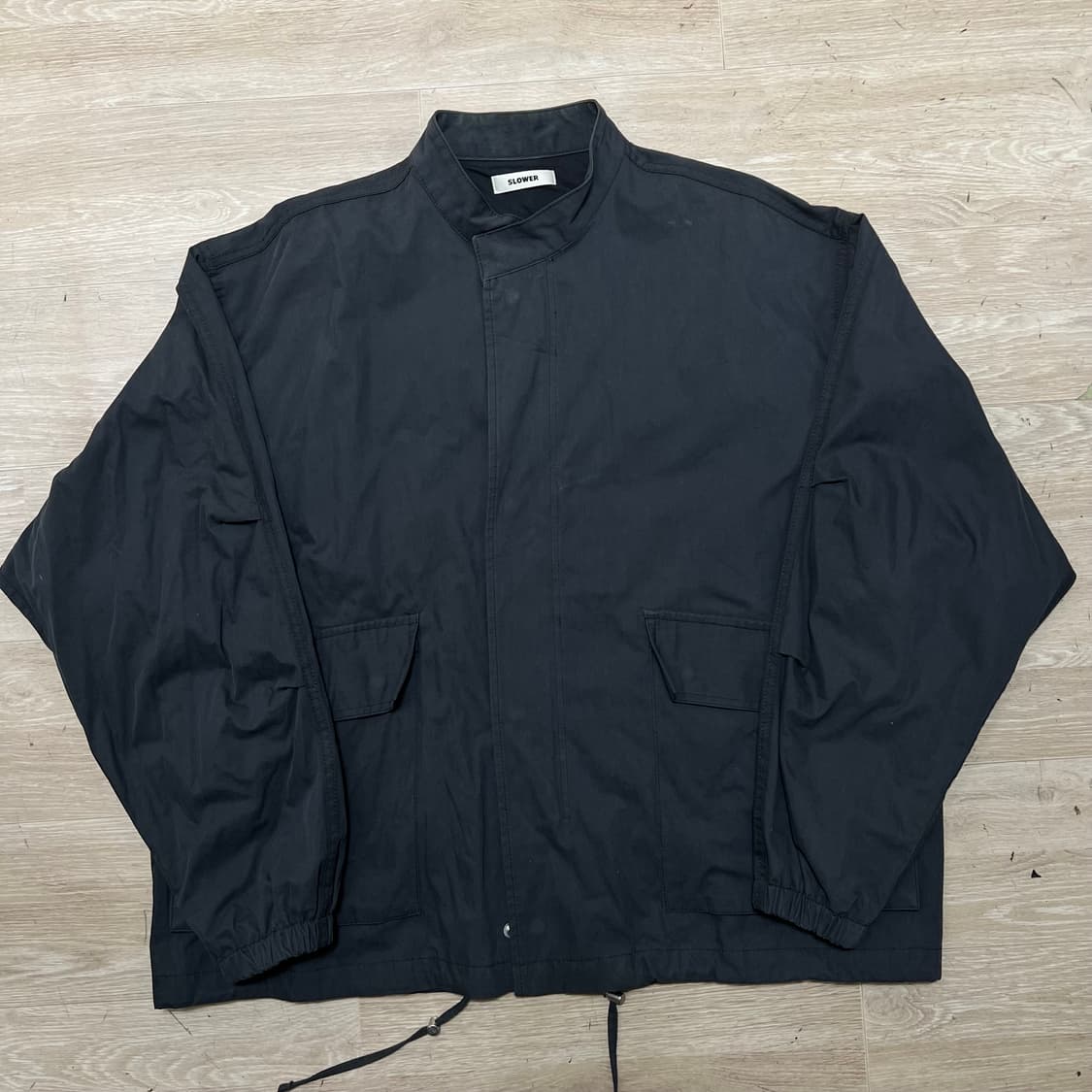 슬로워 오버사이즈 숏파카 야상 필드자켓 [블랙] XL/105 상품이미지1