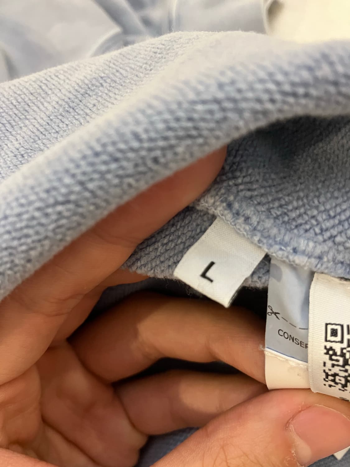 23FW CP 컴퍼니 자수로고 가먼트다잉 스웻셔츠 리비에라 블루 상품이미지7