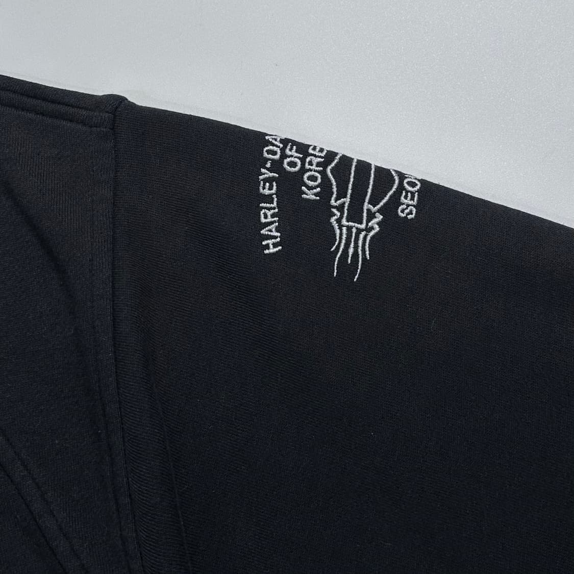 할리데이비슨 로고 블랙 후드집업 상품이미지4