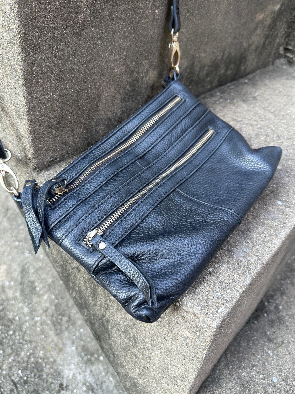 Vintage zipper shoulder bag 상품이미지2