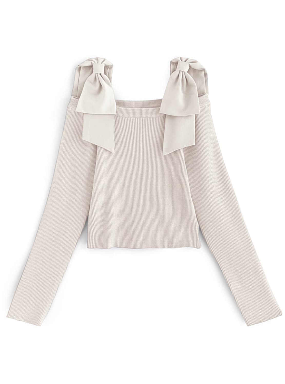 grl 오프숄더 리본 니트 M 상품이미지1