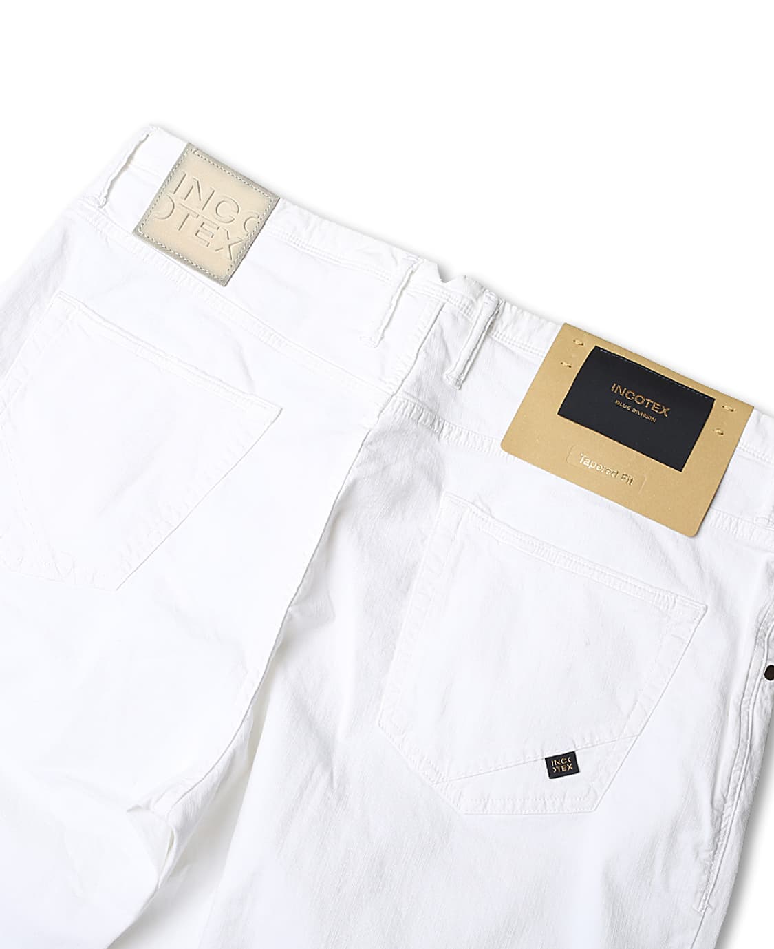인코텍스 [Incotex] 35 블루 디비전 화이트 테이퍼드 핏 팬츠 상품이미지5