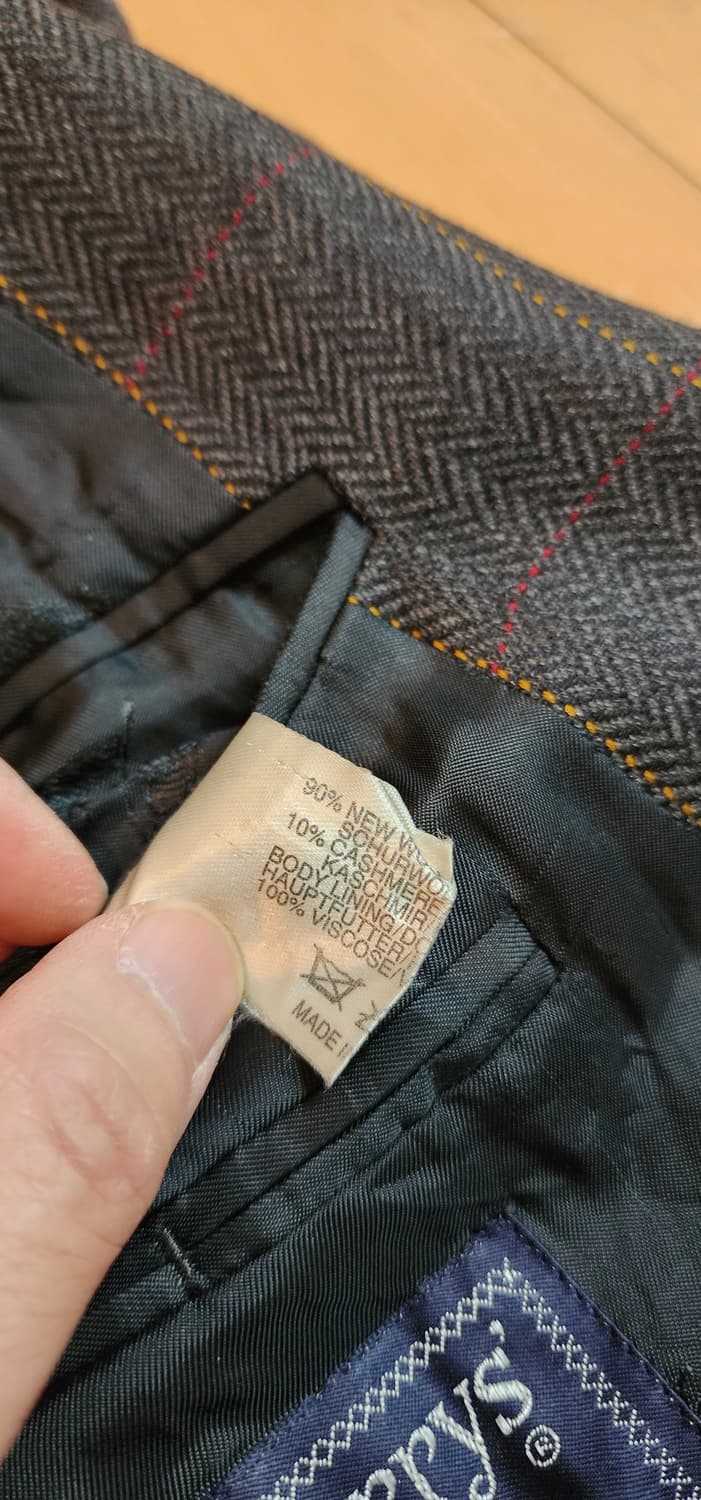 버버리 진그레이 헤링본 모직자켓 3XL(하자) 상품이미지8