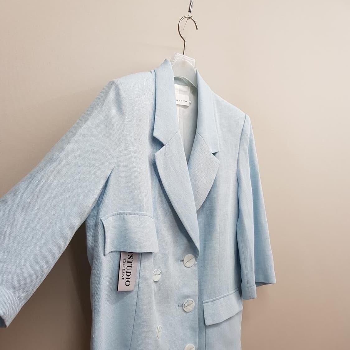 잇미샤 2023 린넨 블렌드 더블 버튼 자켓 S사이즈 상품이미지3