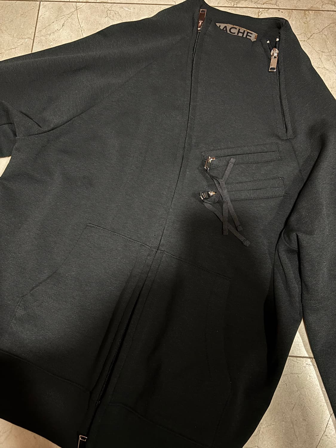 나체 zip detail track jesey black 상품이미지6