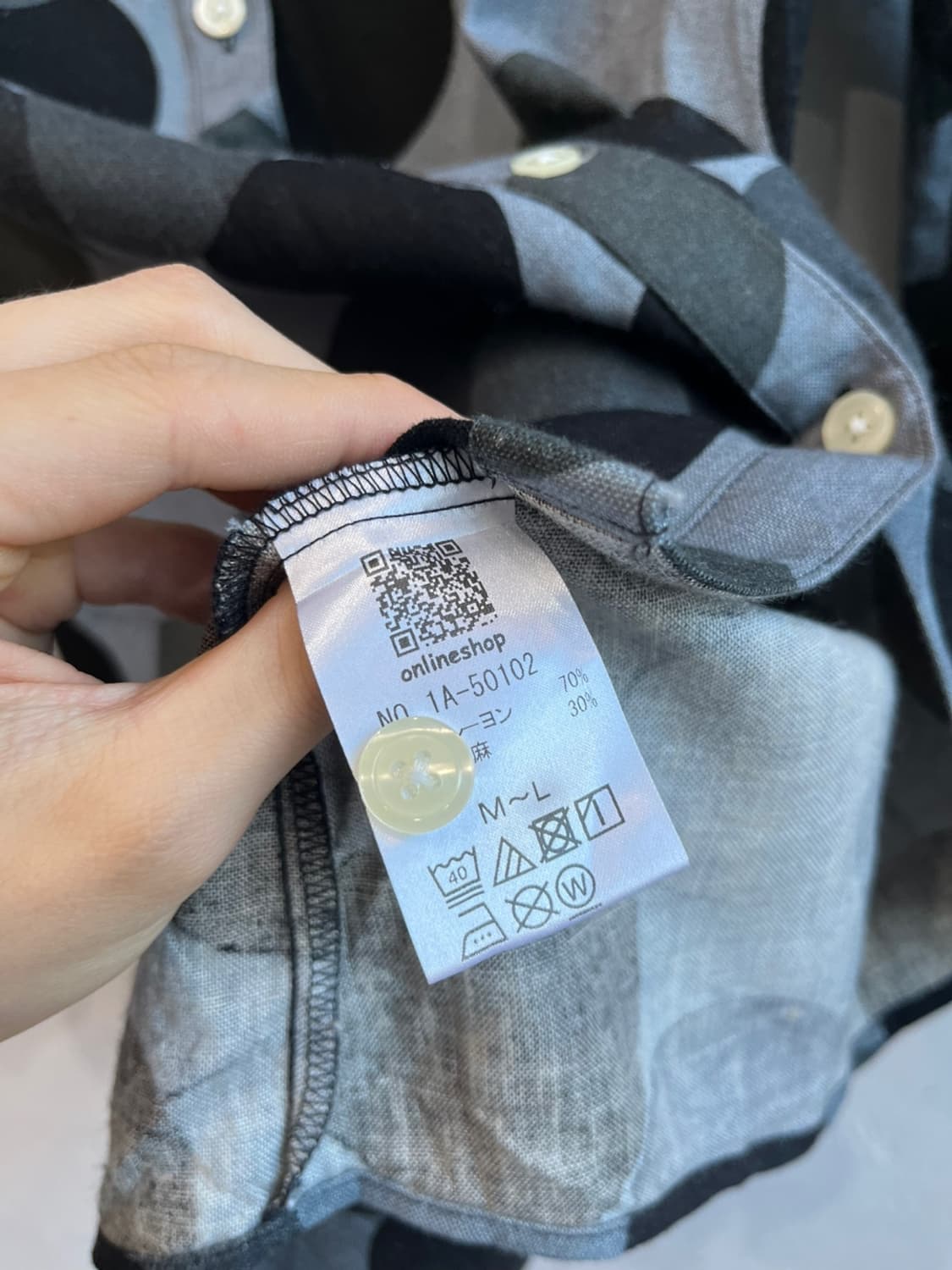 t'bis studio 도트 레이온 린넨 셔츠 Made in JAPAN 상품이미지6