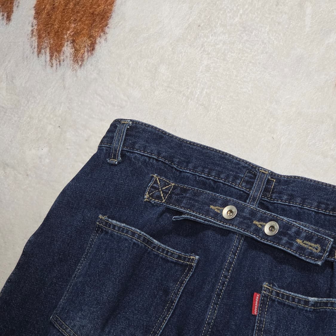 빈티지 신치백 진청 와이드 데님팬츠 상품이미지2