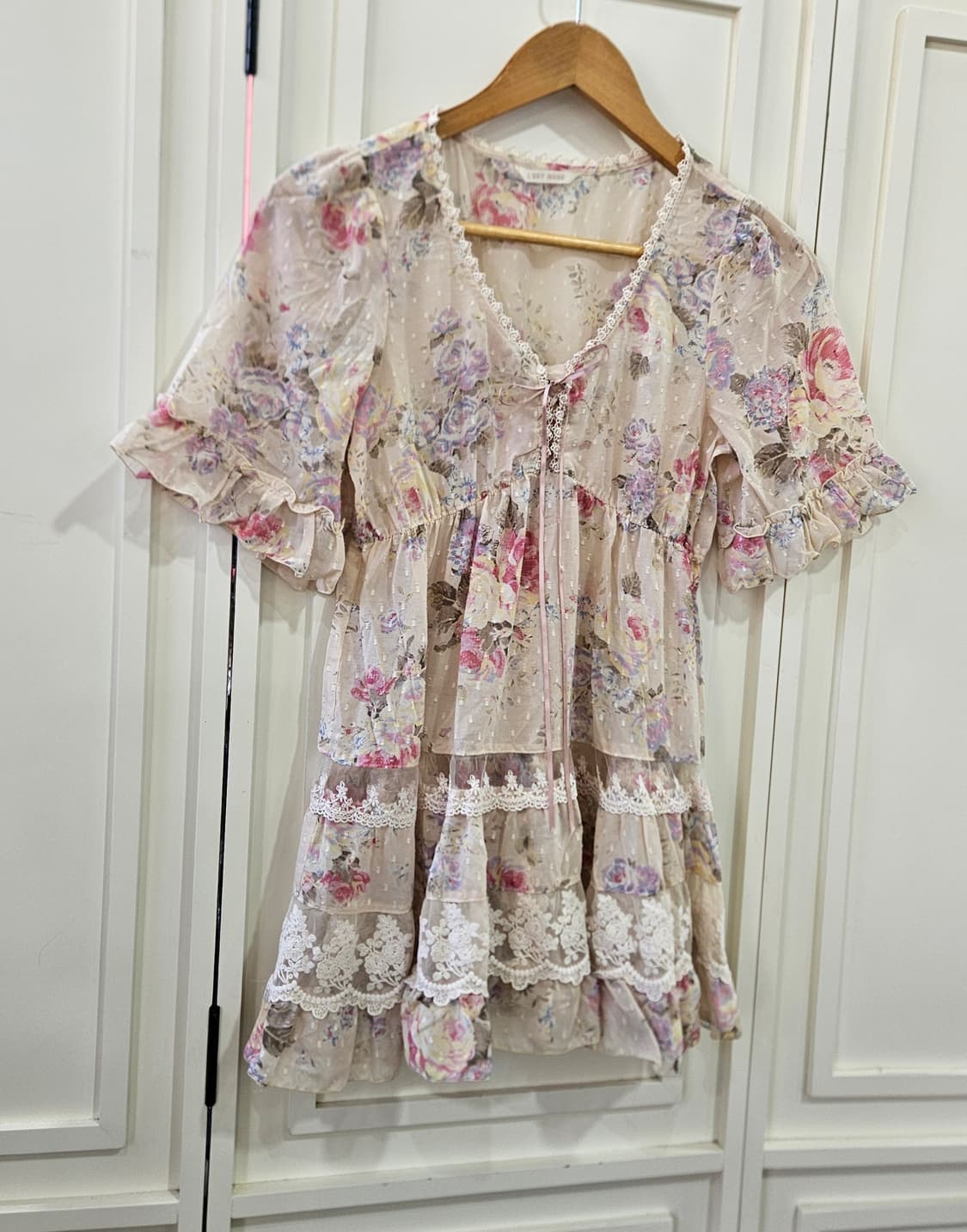 레스트로즈(LEST ROSE) 플라워 쉬폰 원피스 상품이미지2