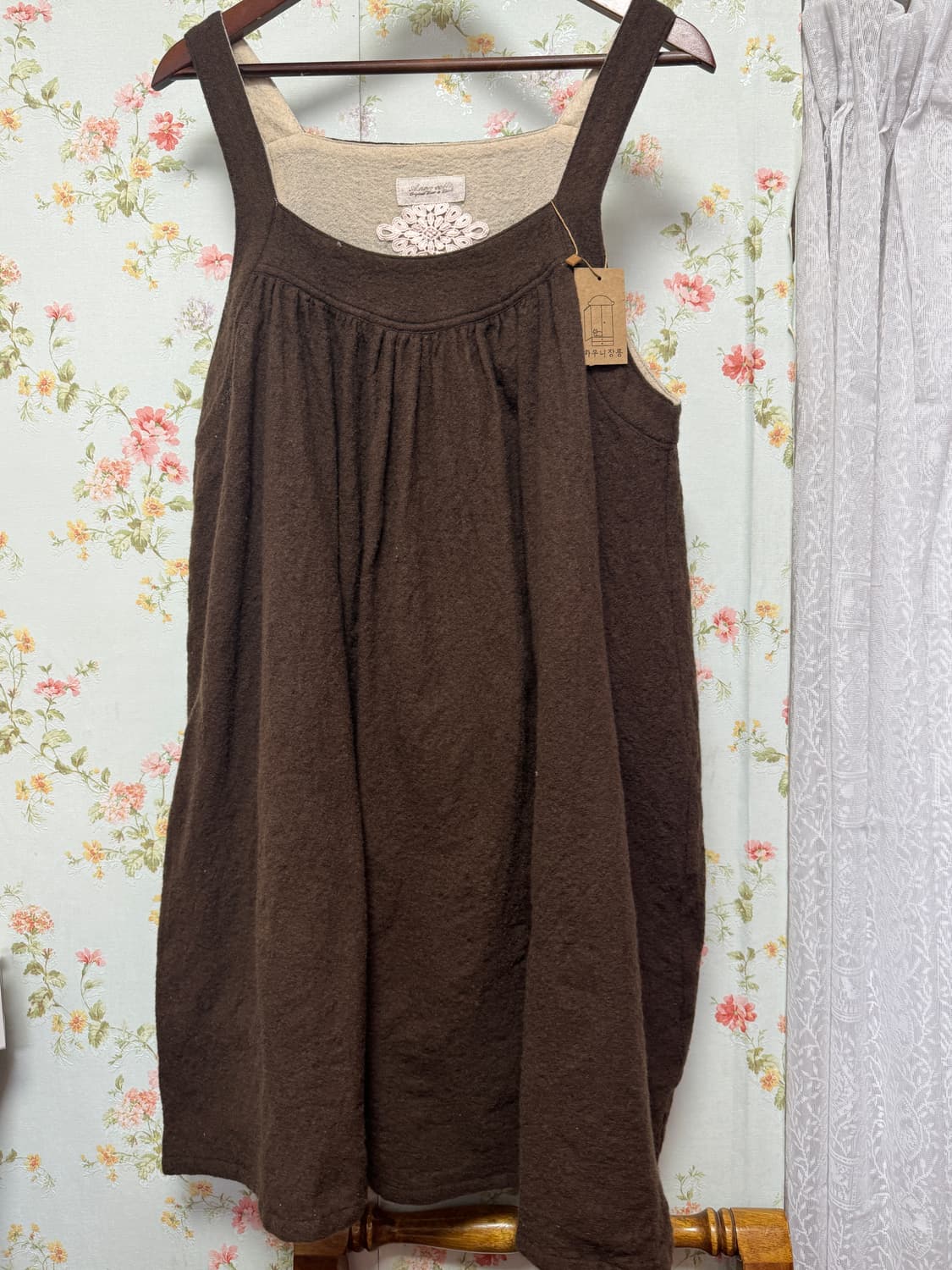 브라운 레이어드 나시 원피스 상품이미지1