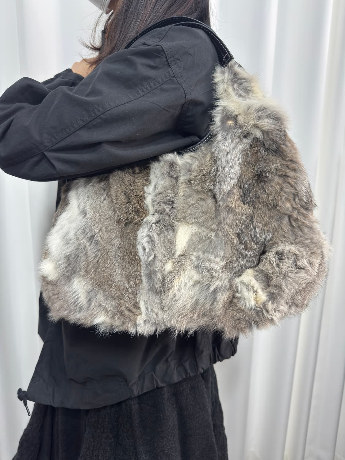 rabbit fur leather bag 상품이미지4