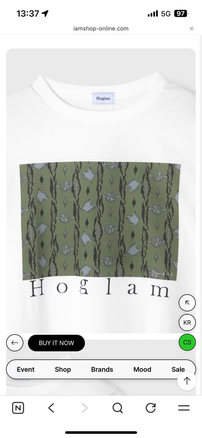 HOGLAM S/S ART T SHIRT (WHITE) M 상품이미지2