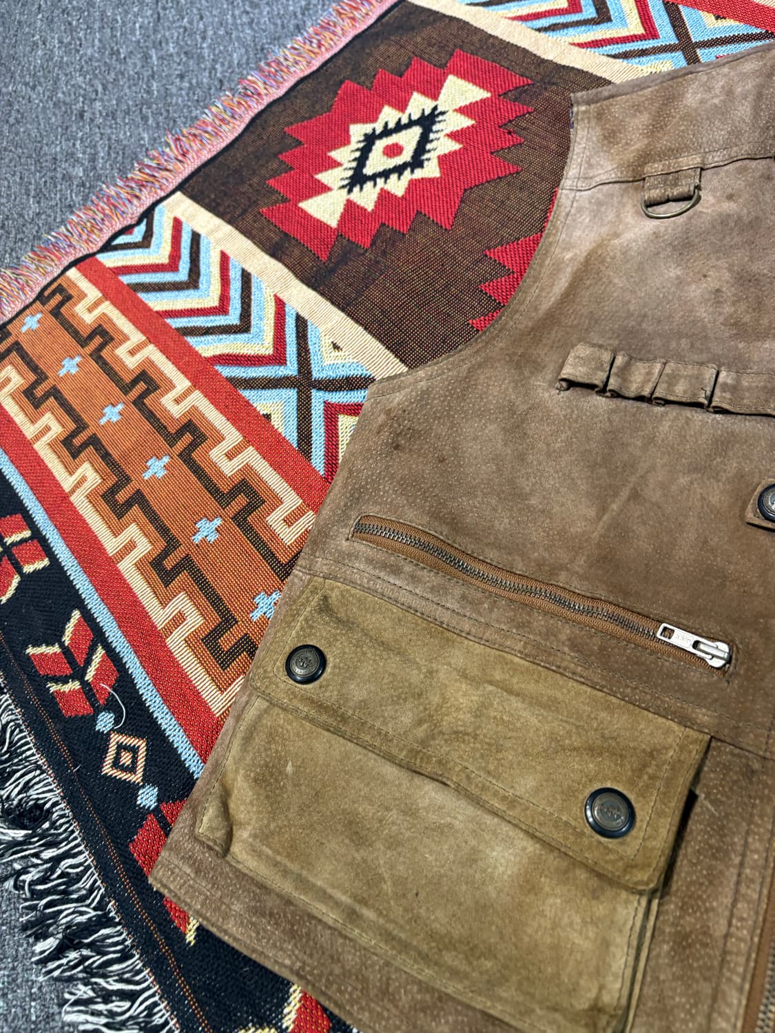 빈티지 웨스턴 스웨이드 베스트 상품이미지4