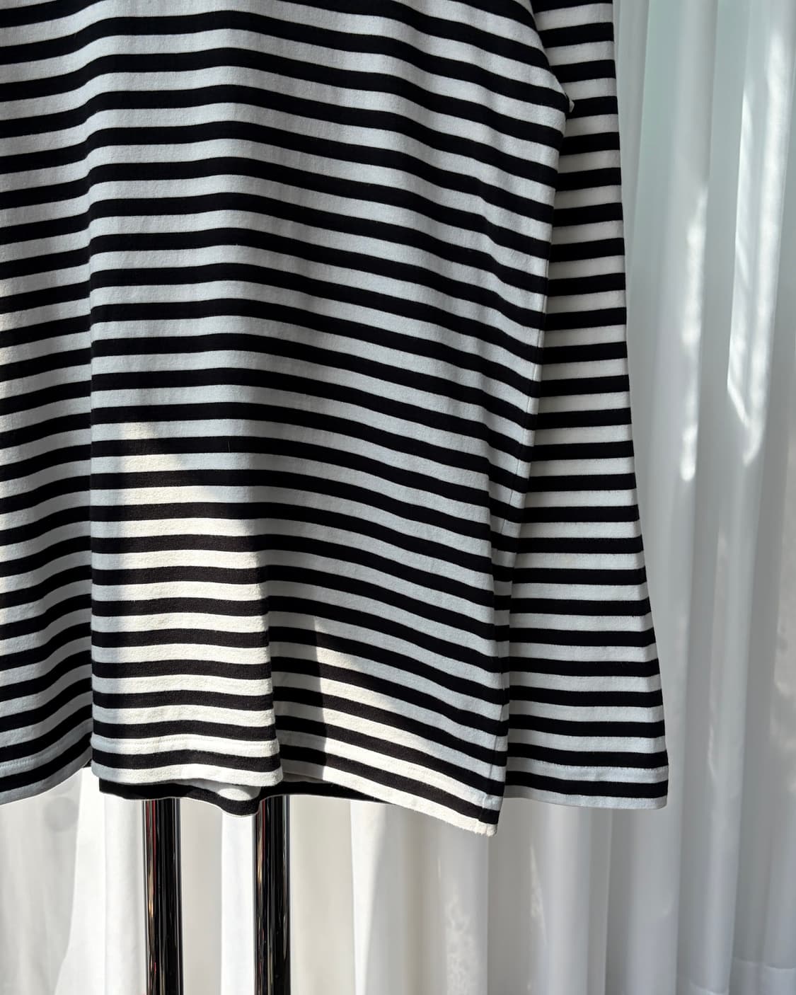 [XL]꼼데가르송 레드 하트 와펜 스트라이프 롱 슬리브 상품이미지5