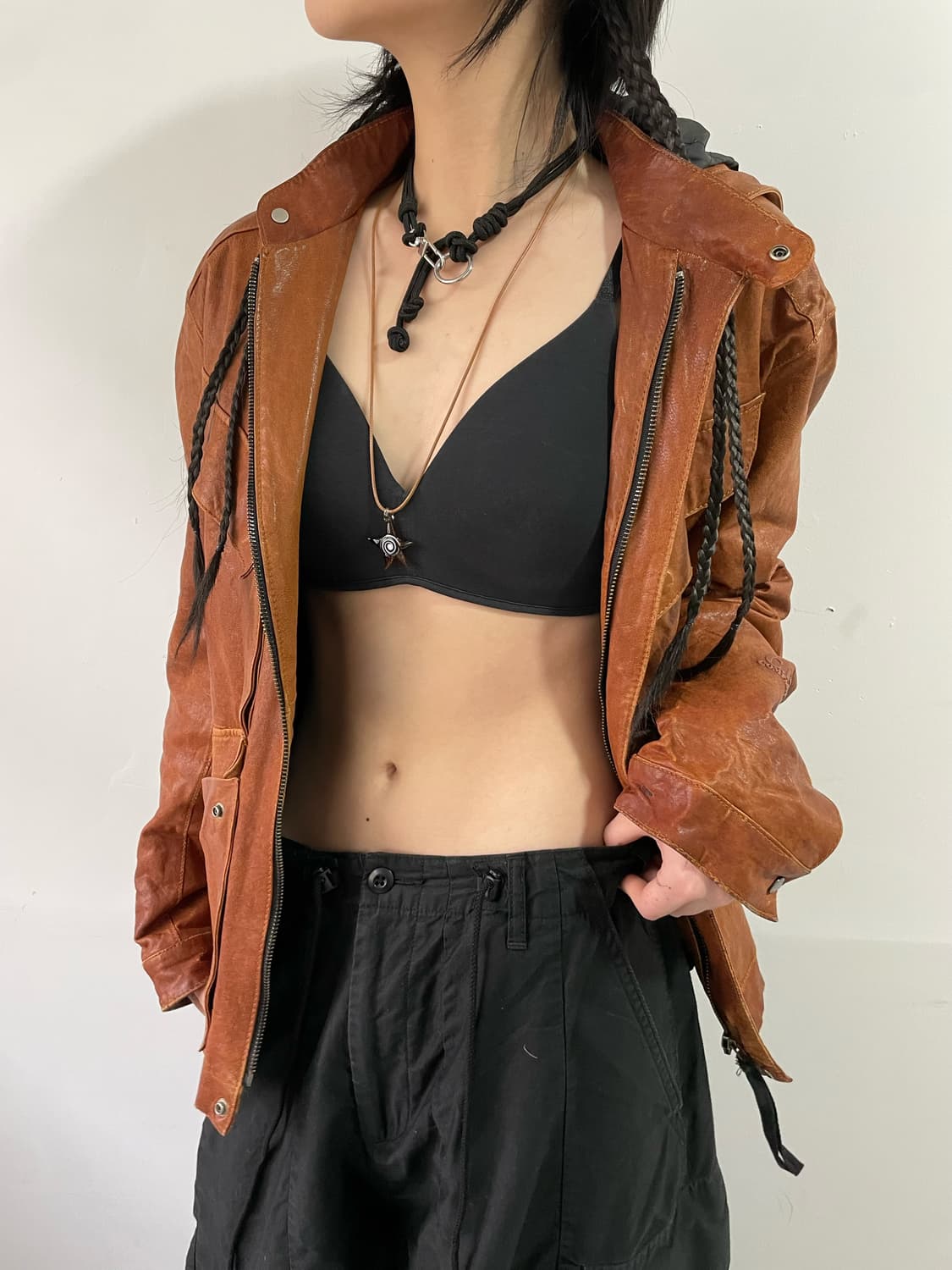 CP company 가죽 고글 자켓 상품이미지3