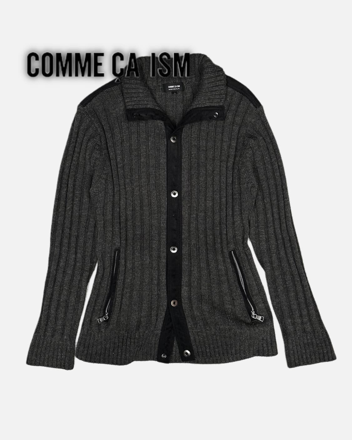 ribbed charcoal knit jacket 상품이미지1
