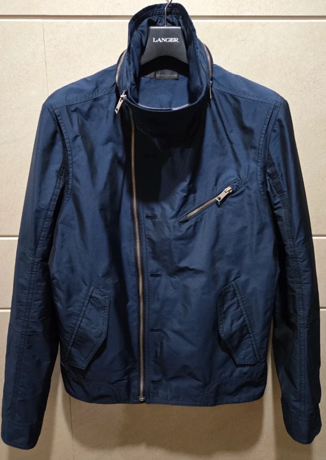 Solid Homme Asymmetrical Zip Button 자켓 상품이미지3
