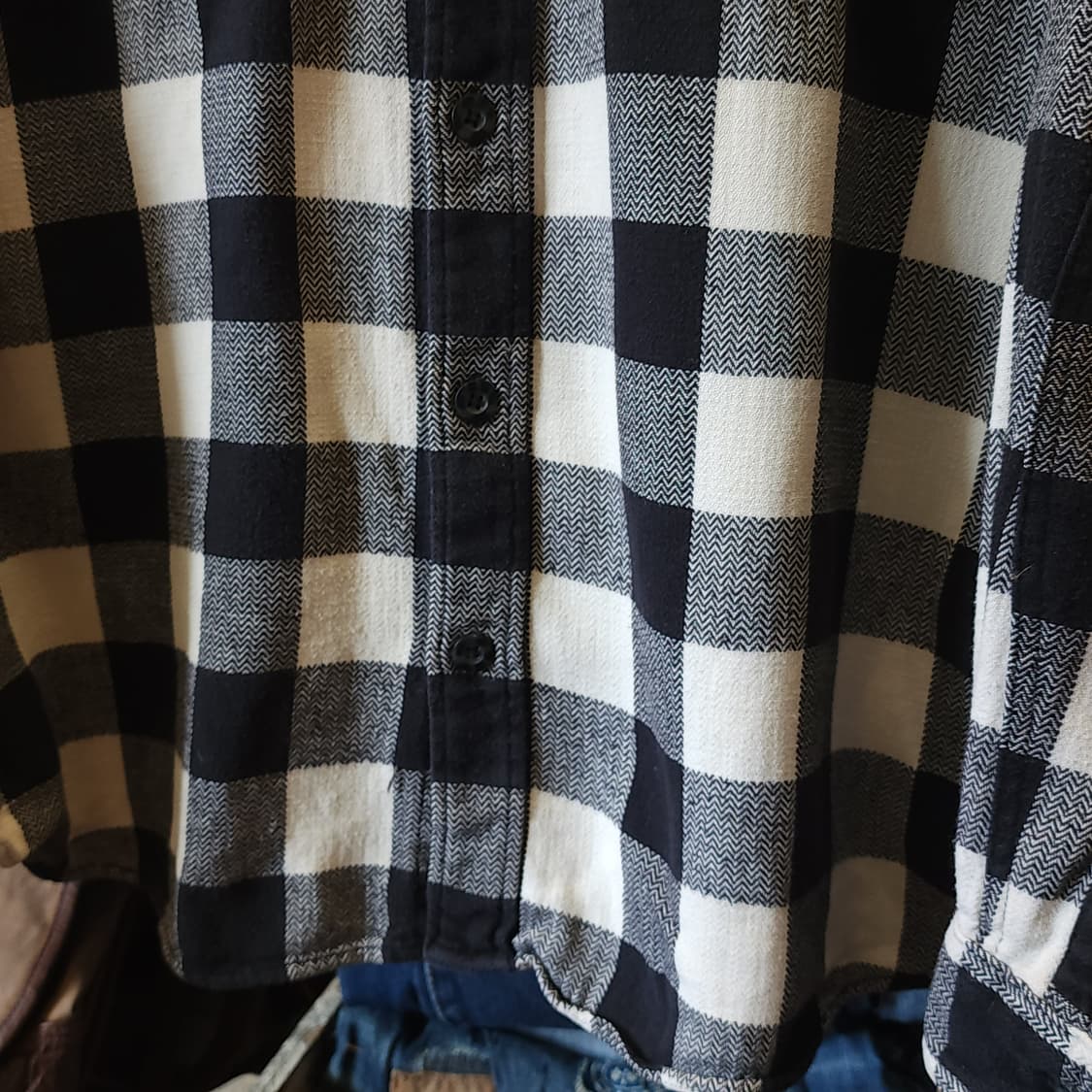 울리치 플란넬 워크셔츠 투포켓 셔츠 블랙앤화이트 xl 상품이미지8