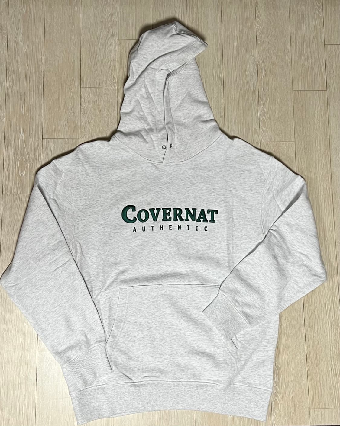 [새상품] M) 커버낫 남녀공용 어센틱 로고 후디 헤더 그레이 상품이미지4