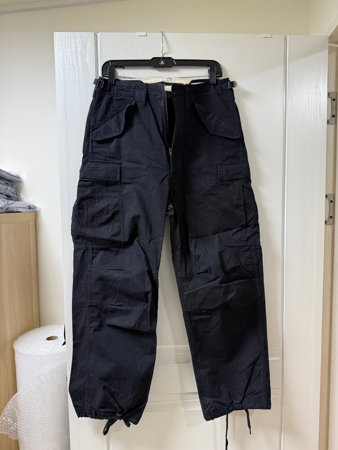 나나미카 립스탑 와이드 카고팬츠 30사이즈 블랙 상품이미지1