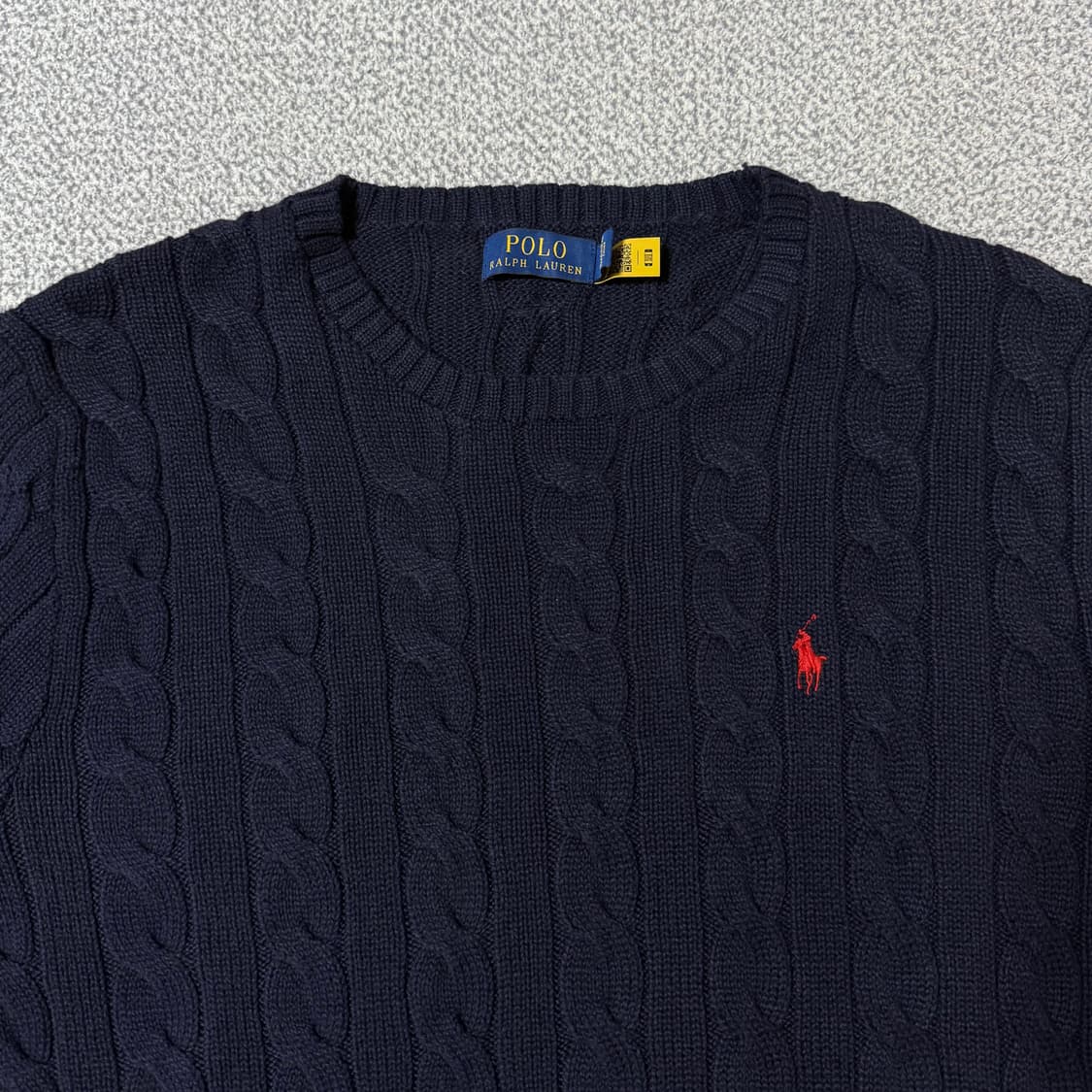 [정품 QR] 폴로 랄프로렌 꽈배기 니트 네이비 상품이미지4