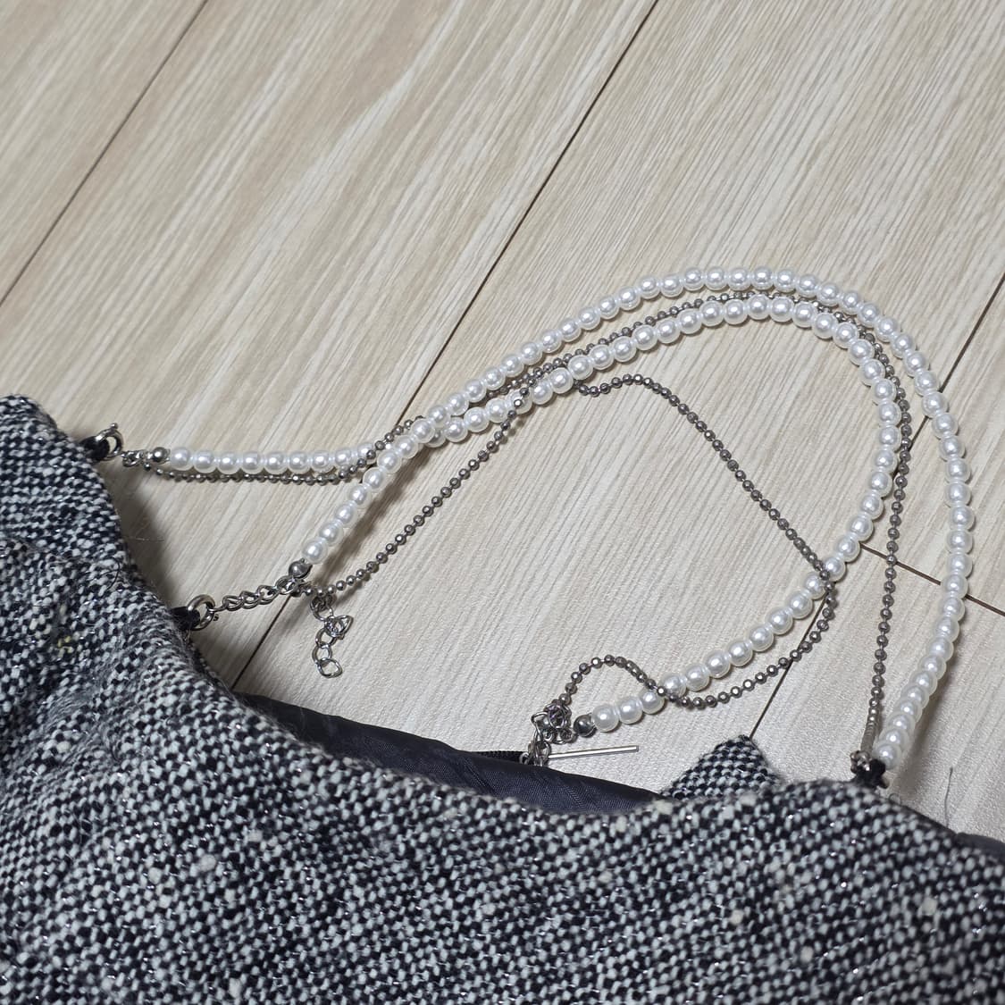 일본빈티지)트위드 로맨틱 히메라떼갸루st 고딕 진주앤틱 머메이드원피스 상품이미지5