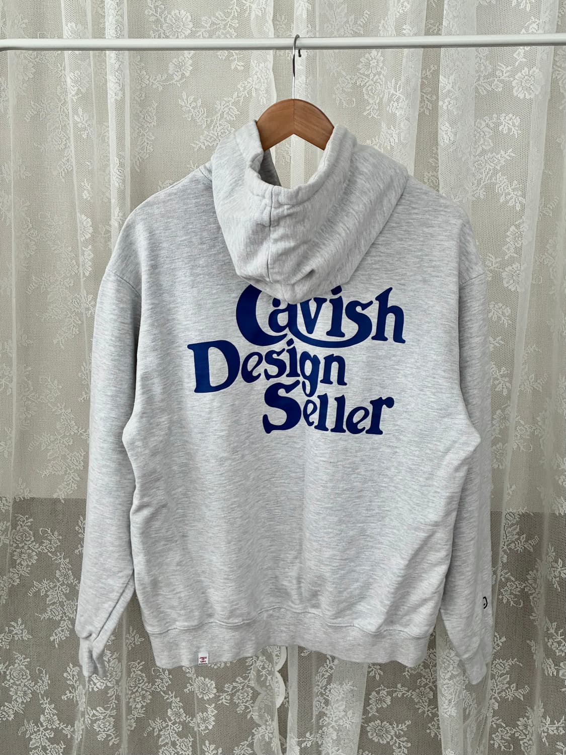 M) 카비시 셀러 로고 후드 라이트 그레이 상품이미지2