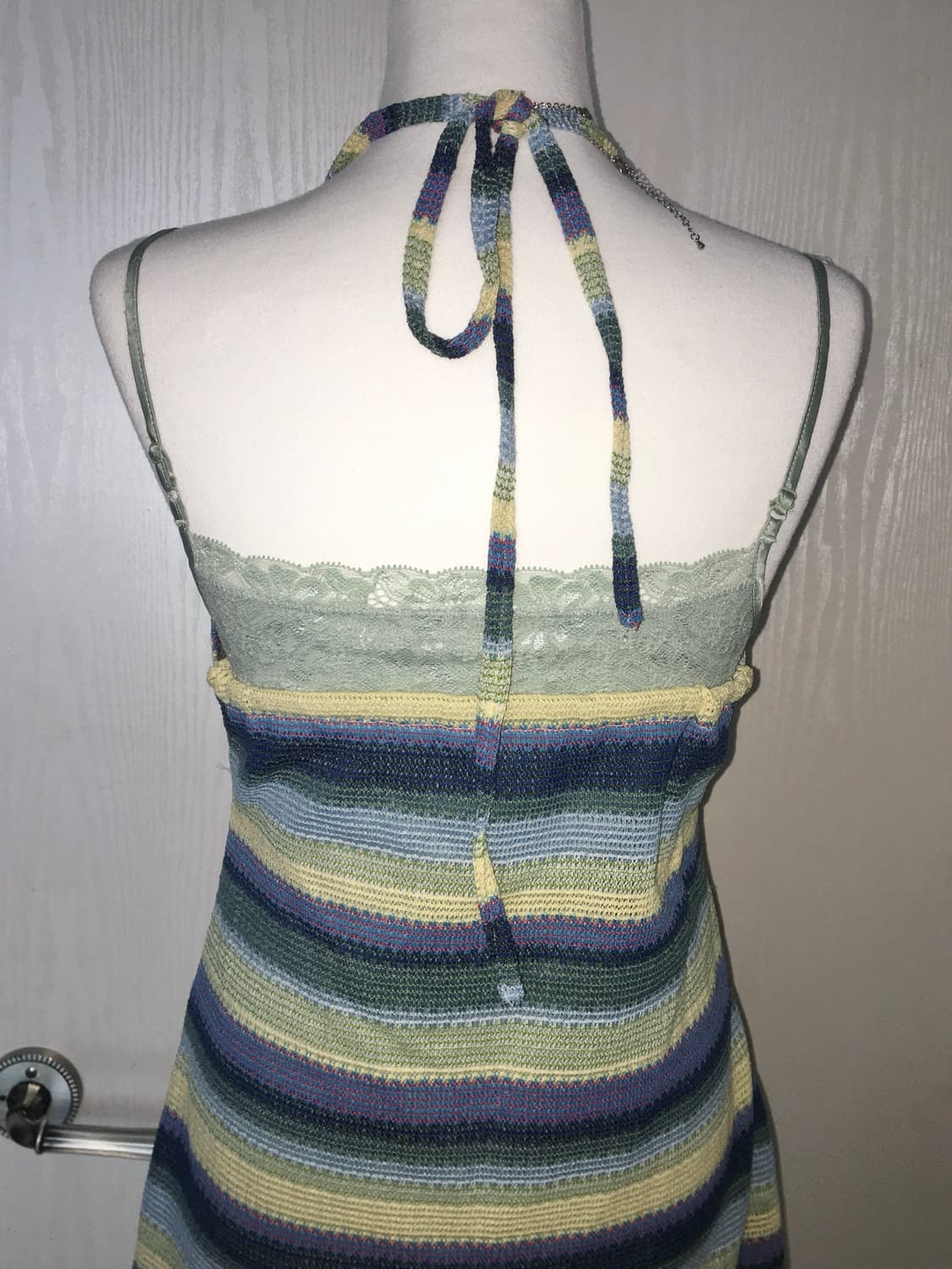 striped knit mini halter dress 상품이미지5